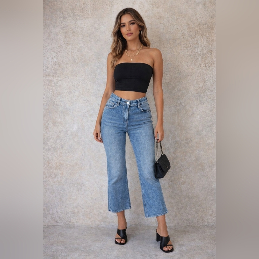 Off-White Flared Blue Jeans Size 28